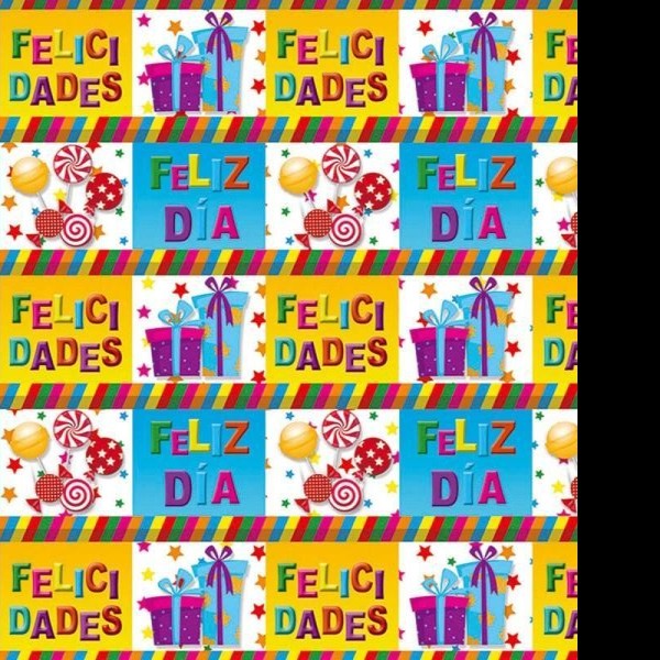 PAPEL COUCHE FELICIDADES DIPAK 50X70 CM. PZA